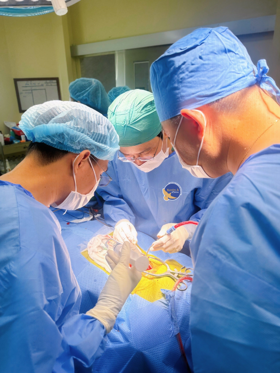 Hình ảnh ekip phẫu thuật