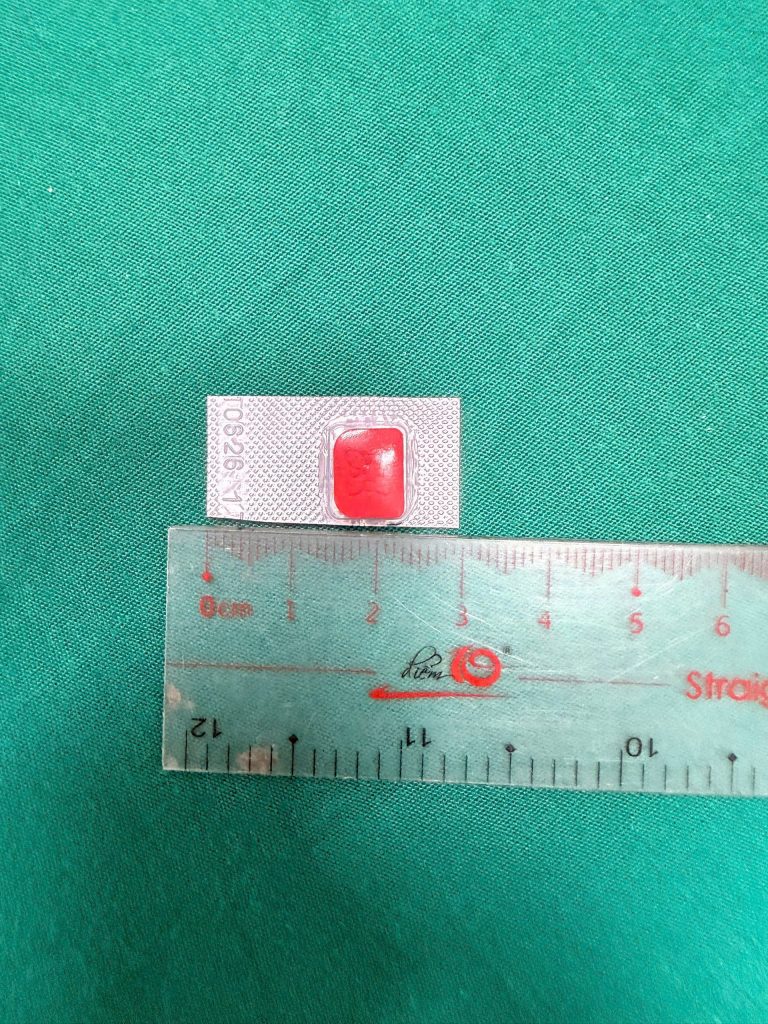 Hình ảnh viên thuốc sau khi được lấy ra