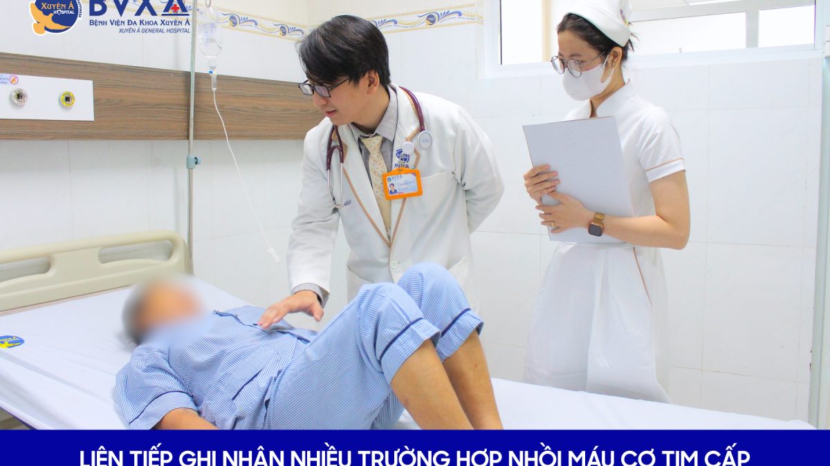 Hình ảnh thăm khám bệnh nhân nhồi máu cơ tim