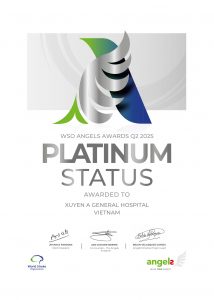 Giải thưởng Platinum (Bạch Kim) trong tổ chức cấp cứu và điều trị đột quỵ (Xuyen A General Hospital Angels_Awards_Q2.2025)